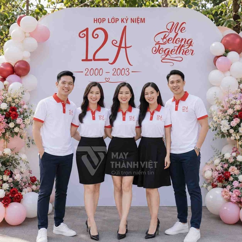 Mẫu áo đồng phục họp lớp ở Yên Bái thiết kế thanh lịch, nổi bật