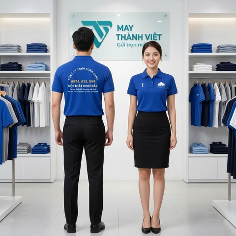 Áo Đồng Phục Lớp Màu Xanh