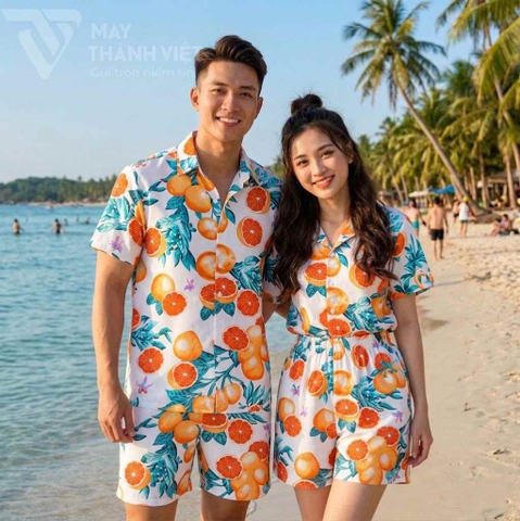 Áo sơ mi hawaii đi biển