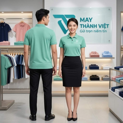 Áo Polo Đồng Phục Công Ty Màu Xanh Mint