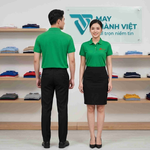 Áo Đồng Phục Màu Xanh Lá Cây