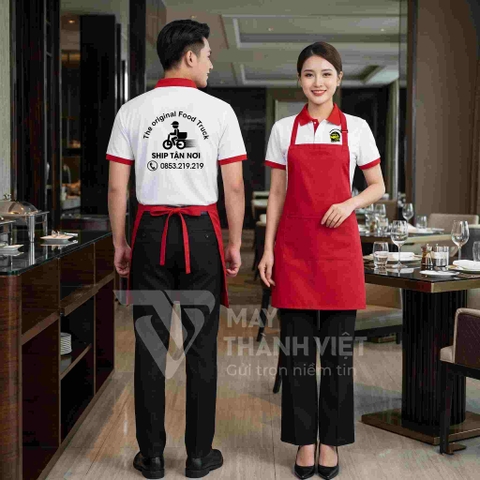 Đồng phục nhà hàng kết hợp tạp dề