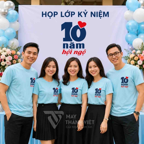 Mẫu áo đồng phục họp lớp ở Vĩnh Long trẻ trung, nổi bật