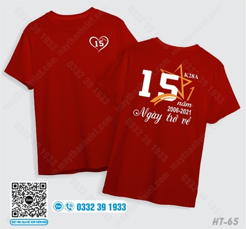 Ao hop lop đẹp màu đỏ cổ tròn tại Hải Dương - Đồng phục May Thành Việt