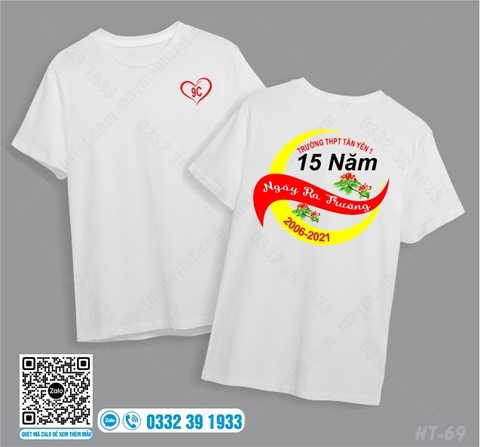 Áo kỷ niệm ra trường rẻ đẹp cao cấp màu trắng - Đồng phục May Thành Việt