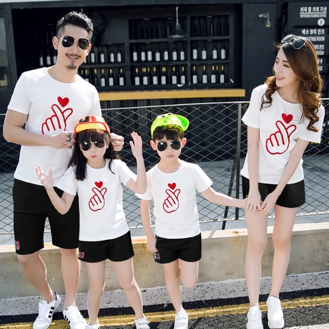 Áo Phông Gia Đình Màu Trắng - Đồng Phục May Thành Việt