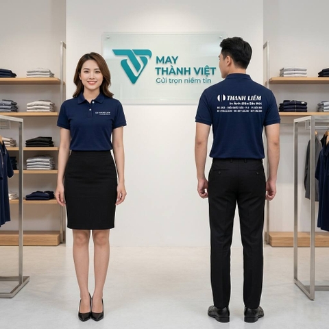 Áo đồng phục công ty màu xanh Navy