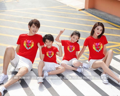 Bộ Quần Áo Đi Biển Gia Đình Giá Rẻ Tại Long An Màu cam - Đồng Phục May Thành Việt