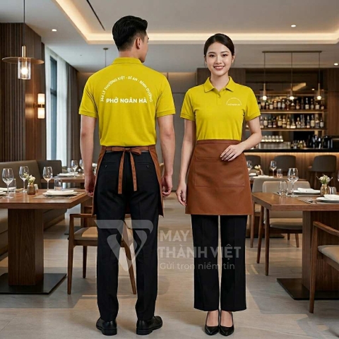 Đồng Phục Quán Ăn Màu Vàng Chuyên Nghiệp