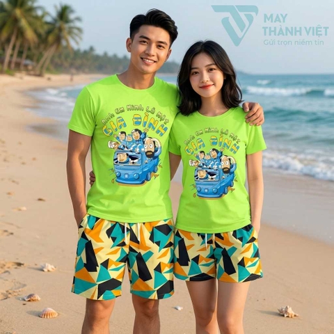 Đồng phục trắng đi biển trẻ trung