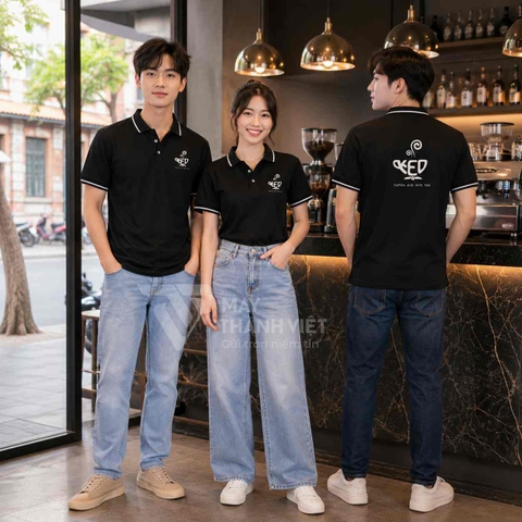 Áo Đồng Phục Quán Cafe Màu Đen