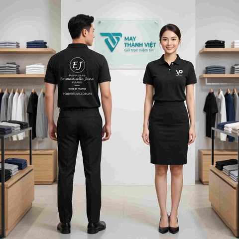 Áo Polo Đồng Phục Doanh Nghiệp Màu Đen
