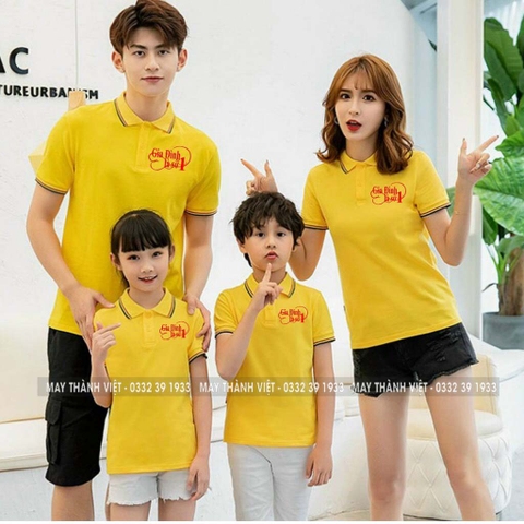 Mẫu Áo Gia Đình Đẹp có cổ Giá Rẻ Tại Tây Ninh - Đồng Phục May Thành Việt