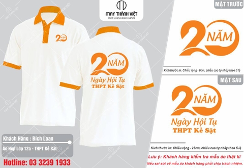 Mẫu áo họp lớp 20 năm Quận Hai Bà Trưng Hà nội - Đồng phục May Thành Việt