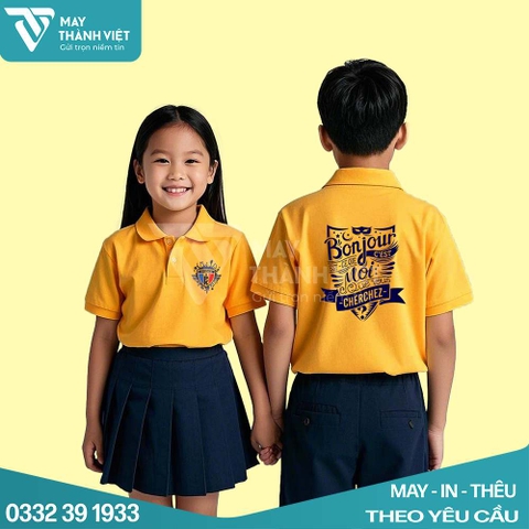 Mẫu áo lớp 4 có cổ