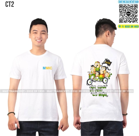 May đồng phục team building màu trắng  - Đồng phục may thành việt
