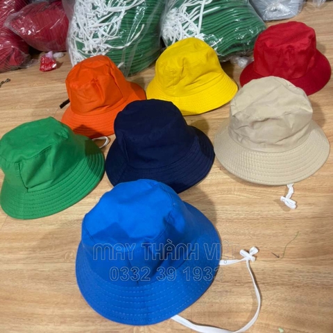 Mũ bucket màu be mầm non - Đồng phục may thành việt