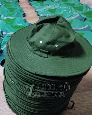 Mũ nón bucket tai bèo xanh tím than đẹp - Đồng phục may thành việt
