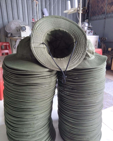 Mũ nón bucket tai bèo màu xám đen - Đồng phục may thành việt