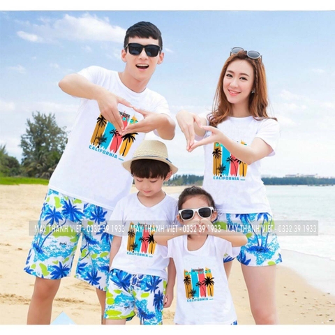 Đồng Phục Đi Biển Cho Gia Đình Giá Rẻ Tại An Giang Màu đỏ - Đồng Phục May Thành Việt