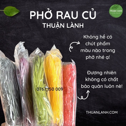 Phở Rau Củ Đa Sắc - Không Phẩm Màu - Thuận Lành