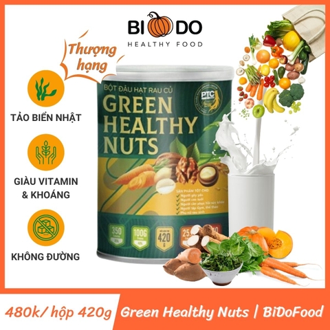 Sữa Bột Đậu Hạt Rau Củ Green Healthy Nuts 420g - Bí Đỏ Food - Protein Thực Vật Cao Cấp