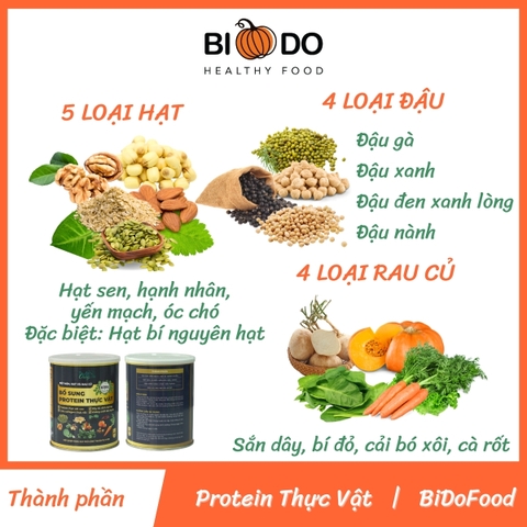 Bột Ngũ Cốc Dinh Dưỡng Đậu Hạt Rau Củ 420g Thuần Chay - Bí Đỏ Food - Bổ Sung Protein Thực Vật