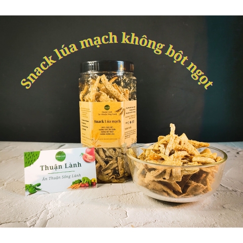 Snack Lúa Mạch không bột ngọt - Bí Đỏ Food - Ăn vặt healthy, thuần thực vật, giảm cân.