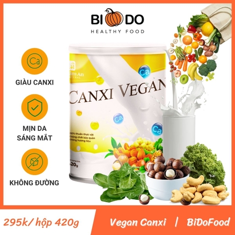 Sữa Canxi Xương Khớp 100% Thực Vật Gói 125g - Bí Đỏ Food - Sữa Tăng Chiều Cao Vegan