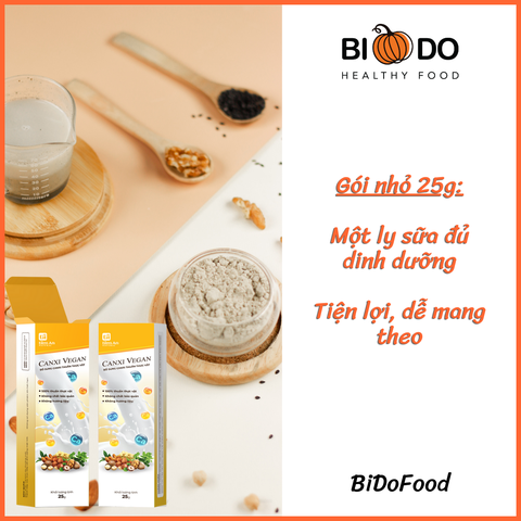 Sữa Canxi Xương Khớp 100% Thực Vật Gói 125g - Bí Đỏ Food - Sữa Tăng Chiều Cao Vegan