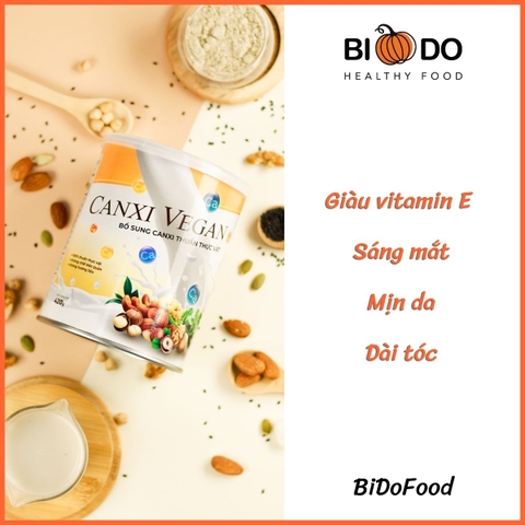 Sữa Canxi Xương Khớp 100% Thực Vật Gói 125g - Bí Đỏ Food - Sữa Tăng Chiều Cao Vegan