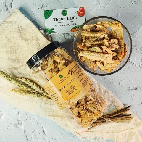 Snack Lúa Mạch không bột ngọt - Bí Đỏ Food - Ăn vặt healthy, thuần thực vật, giảm cân.