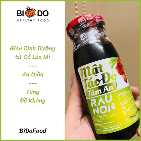 Mật Táo Đỏ Rau Non Tâm An 250ml - Bí Đỏ Food - Trẻ Hóa Đẹp Da Hỗ Trợ Tiêu Hóa