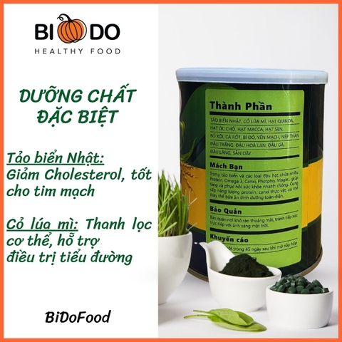 Sữa Bột Đậu Hạt Rau Củ Green Healthy Nuts 420g - Bí Đỏ Food - Protein Thực Vật Cao Cấp