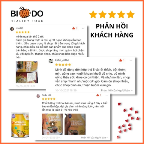 Vegan Protein Bột Sữa Hạt Đậu Rau Củ 420g Thuần Chay - Bí Đỏ Food - Sữa Hạt Bổ Sung Dinh Dưỡng