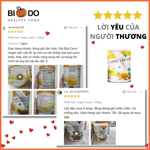 Sữa Canxi Xương Khớp 100% Thực Vật Gói 125g - Bí Đỏ Food - Sữa Tăng Chiều Cao Vegan