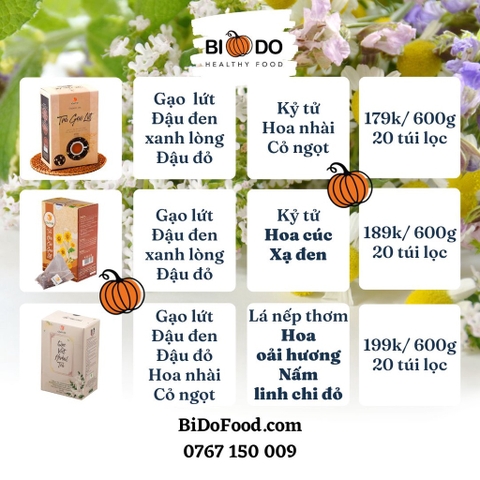 Trà Thảo Mộc Quê Việt Túi Lọc 600g