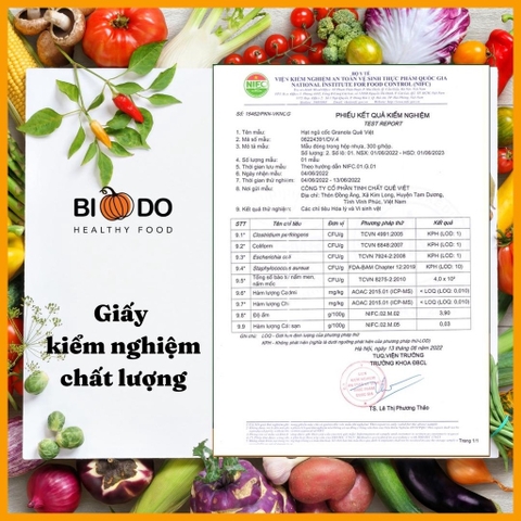 Granola Siêu Hạt Ngũ Cốc Ăn Kiêng Quê Việt 500g - Bí Đỏ Food - Hạt Trái Cây Sấy Ngon