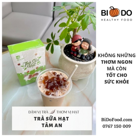 Trà Sữa Gói Tự Pha Từ Sữa Hạt 125g - Bí Đỏ Food - Trà Sữa Giảm Cân Thuần Thực Vật