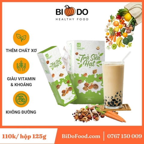 Trà Sữa Gói Tự Pha Từ Sữa Hạt 125g - Bí Đỏ Food - Trà Sữa Giảm Cân Thuần Thực Vật