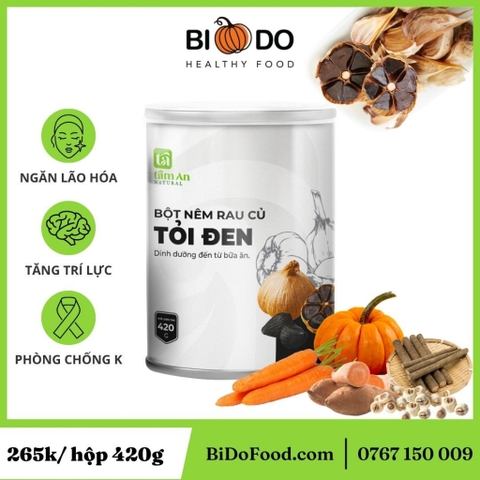Hạt Nêm Rau Củ Tỏi Đen 420g - Bí Đỏ Food - Bột Nêm Hữu Cơ Tốt Cho Sức Khỏe