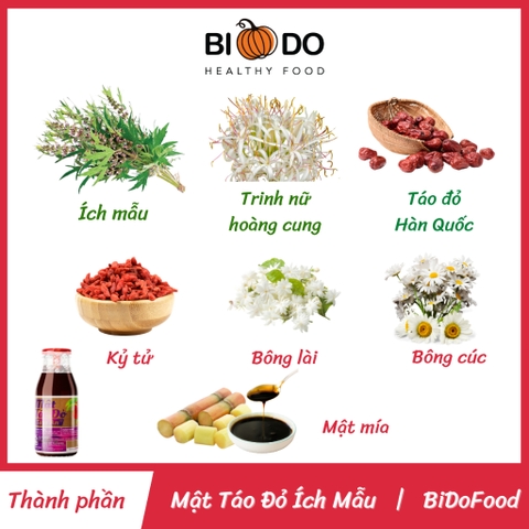 Mật Táo Đỏ Ích Mẫu 250ml - Bí Đỏ Food - Bổ Máu Đẹp Da Bên Nàng Ngày Ấy