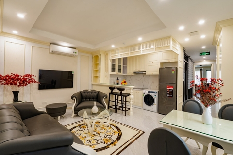 The 2-bedroom apartment in European style