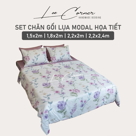BỘ CHĂN GỐI LỤA MODAL HÀN CAO CẤP LÓT BÔNG 2mx2m2