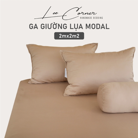 Ga giường Lụa Modal cao cấp LEE CORNER màu trơn, ga nệm 2 x 2m2