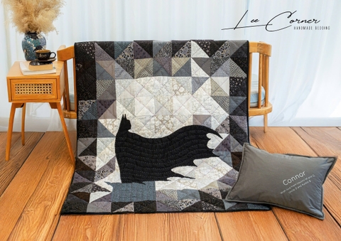 Chăn ghép vải Badman, chần tay, kích thước 0,92x1,32m