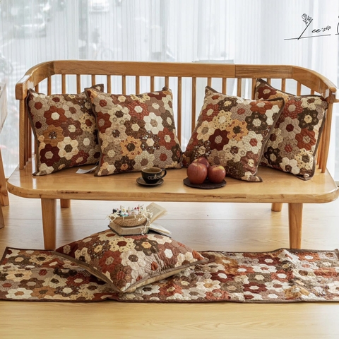 Vỏ gối sofa lục giác, cạnh 2cm, 45x45cm