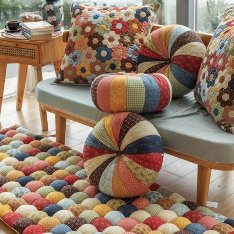 Gối bí, nhiều màu, kích thước R38x17cm