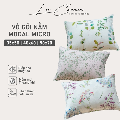 Vỏ gối Modal Micro nhiều hoạ tiết LEE CORNER áo gối cao cấp