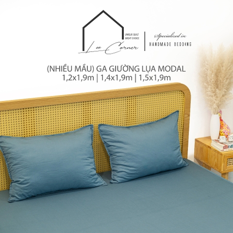 Ga giường Lụa Modal cao cấp LEE CORNER, drap giường size 1,2x1,9m 1,4x1,9m 1,5x1,9m